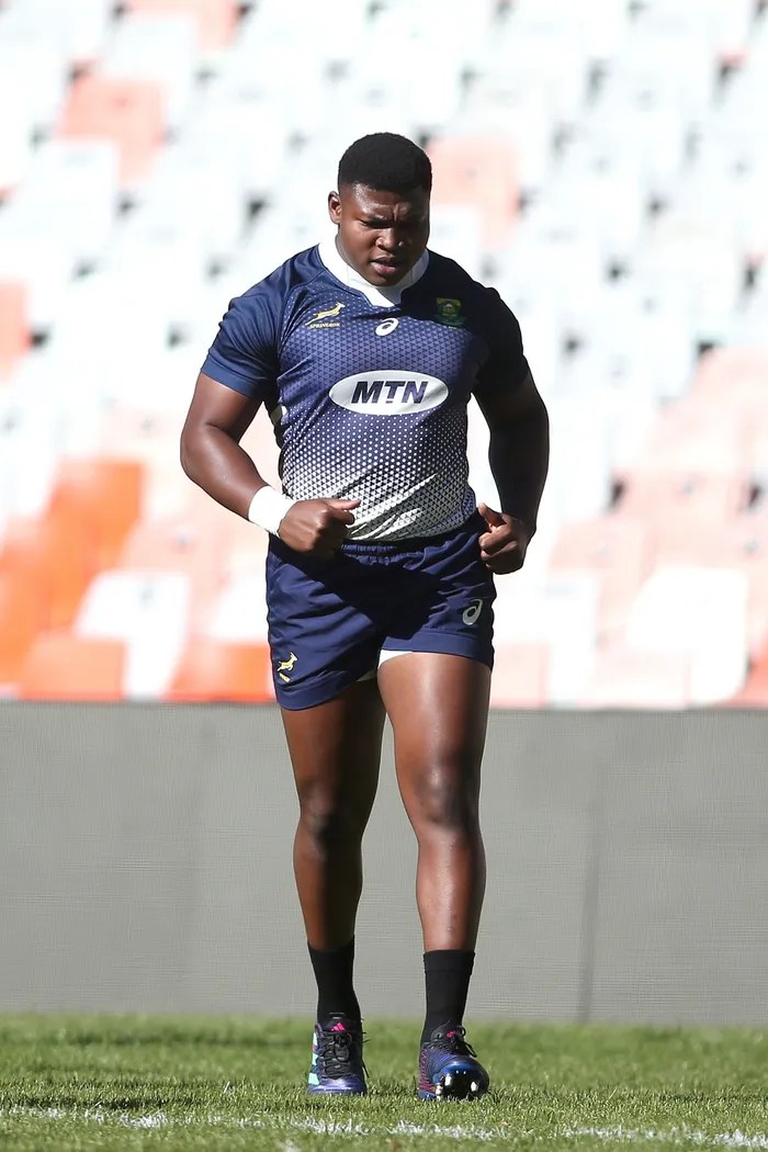 Springbok squad member in training kit