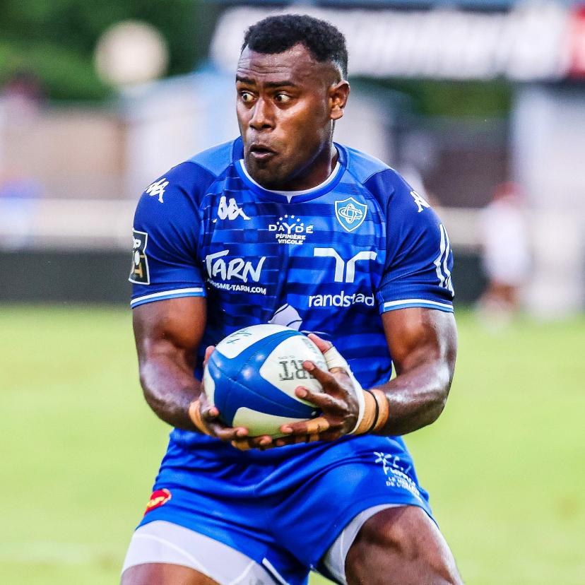 Josaia Raisuqe, 30, in Castres Olympique colours