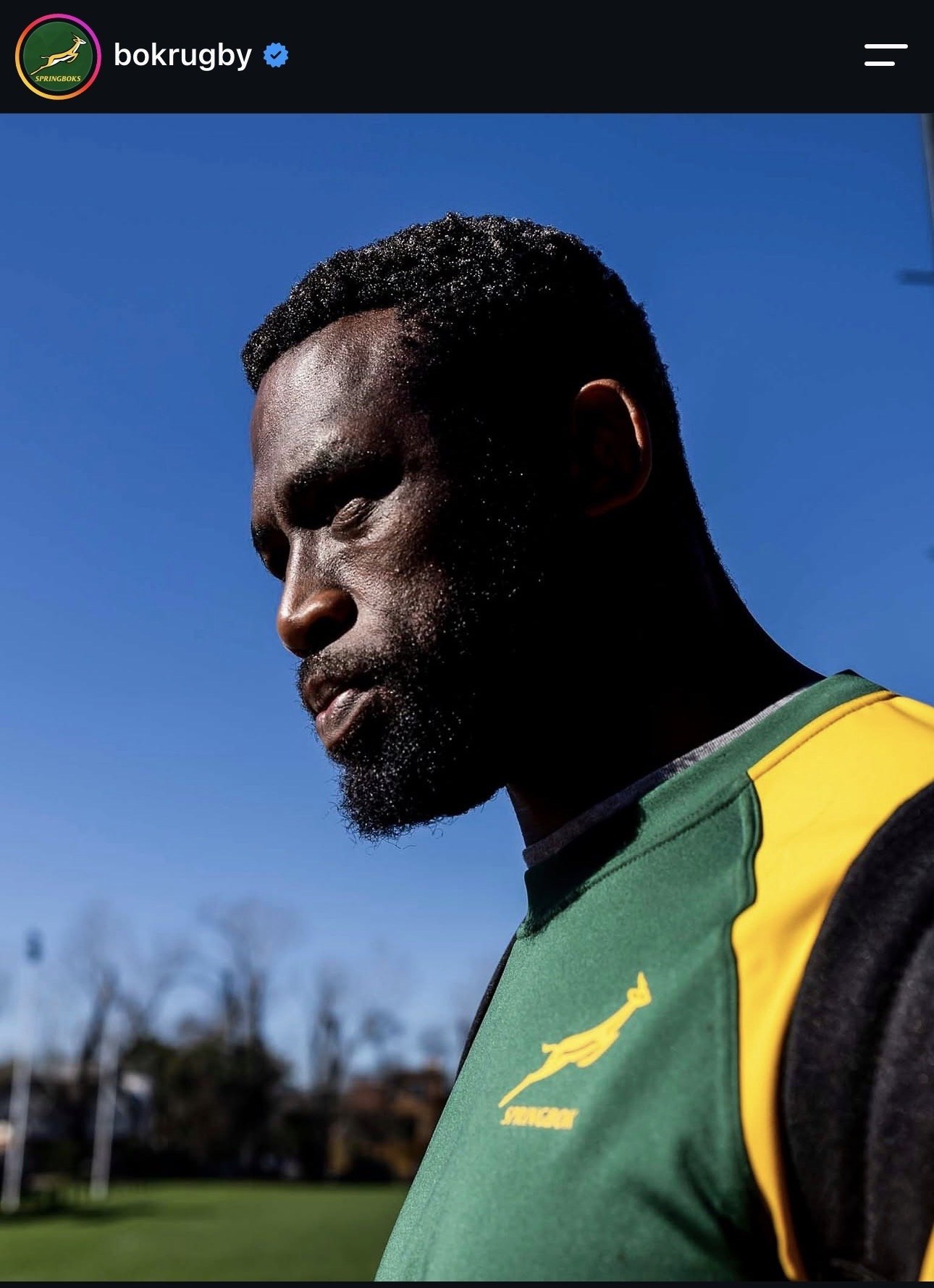 Siya Kolisi in Springbok training kit